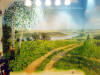 27 пейзаж акриловыми красками на стене лето дорога через поле художник Салават Гильманшин