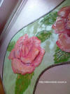 29 розовые розы выполненные из объемной декоративной штукатурки