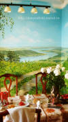 32 пейзаж на кухне на стене выполненный акриловыми красками художник Салават Гильманшин