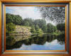 39 картина маслом живописная река художник Салават Гильманшин