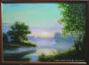 42 картина маслом рассвет на реке художник Салават Гильманшин