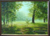 49 картина маслом солнечный лес пейзаж художник Салават Гильманшин