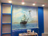 54 объемный рисунок из декоративной штукатурки море корабль в нише художник Салават Гильманшин
