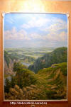 55 картина маслом на стене пейзаж окантованная багетом ввиде картины художник Салават Гильманшин